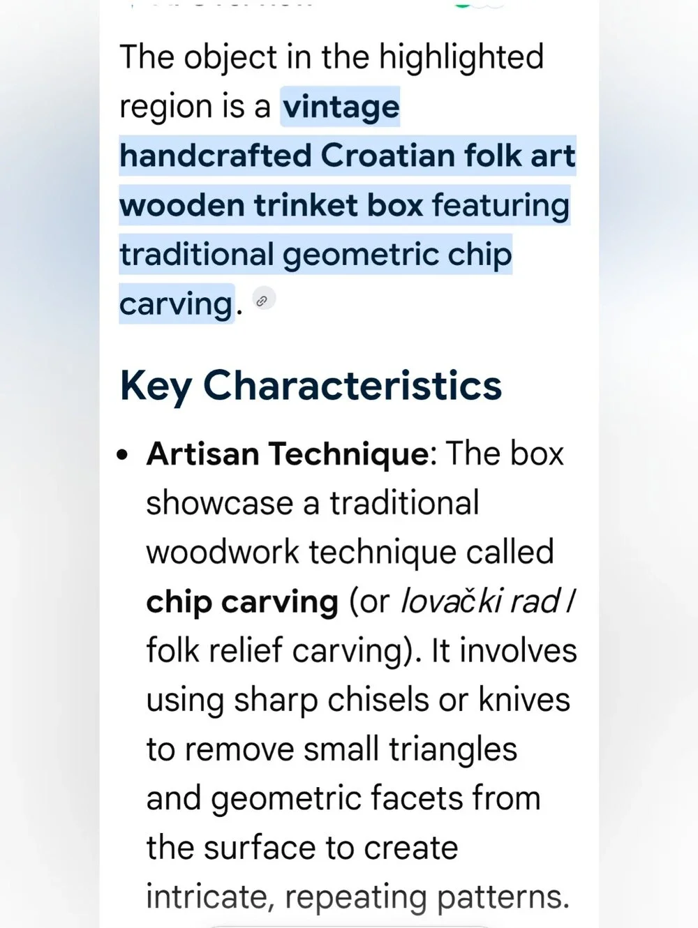 Handmade hand carved